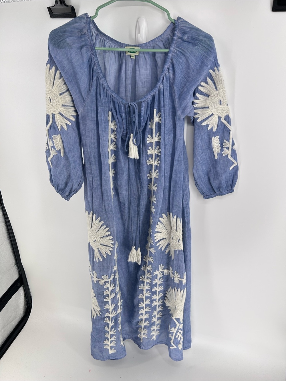 Dolma One Size Embroidered Maxi/Midi Dress - Best fit for Small/Medium